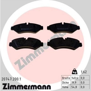 ZIMMERMANN Bremsbeläge 20747.200.1
