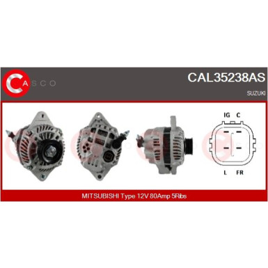 CASCO Generator CAL35238AS Brand New HQ