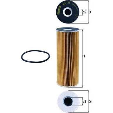 MAHLE Ölfilter | OX 133D