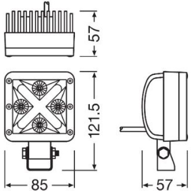 LEDDL101-SP Arbeitsscheinwerfer LEDriving® CUBE MX85-SP LEDDL101-SP Arbeitsscheinwerfer LEDriving® CUBE MX85-SP
