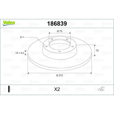 VALEO Bremsscheibe 186839