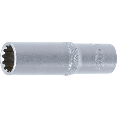BGS Steckschlüssel-Einsatz Gear Lock, tief | Antrieb Innenvierkant 10 mm (3/8"""") | SW 12 mm | 10352