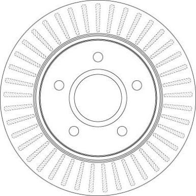 Bremsscheibe Chrysler P. Grand Voyager 2.8 Crd 07 TRW SINGLE DF6253S