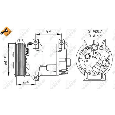 Kompressor, Klimaanlage | 32424