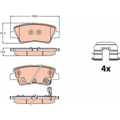 Bremsklötze HA | KIA Soul 14 | GDB2173 Bremsklötze HA | KIA Soul 14 | GDB2173