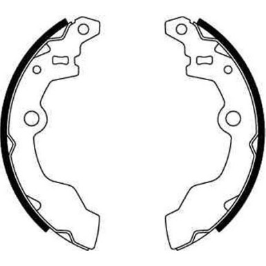 88 461 001 Bremsbacken | SUBARU Justy,SUZUKI Alto 83 | GS8302