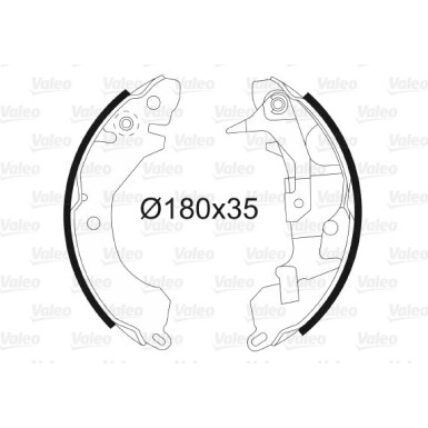 VALEO Bremsbacken 562705