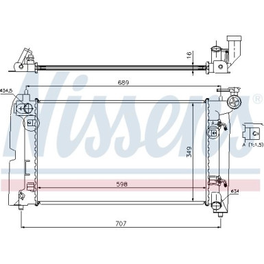 Wasserkühler PKW | TOYOTA COROLLA 1.4-1.8 AUT.00 | 646321