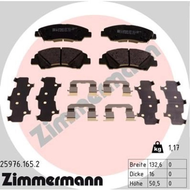ZIMMERMANN Bremsbeläge ZIMMERMANN Bremsbeläge