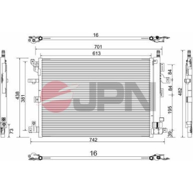 JPN Kondensator, Klimaanlage 60C9148-JPN JPN Kondensator, Klimaanlage 60C9148-JPN