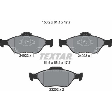 Bremsbelagsatz Toyota P. Yaris 06- Frankreich | 2402201