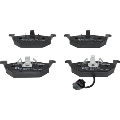 Bremsbelagsatz Vw P. A3/Bora/Golf 4/Polo/Octavia/Fabia/Ibiza Mit Sensor | 13.0460-7117.2