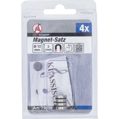 BGS Magnet-Satz extra stark Ø 12 mm 4-tlg BGS Do it yourself 79909