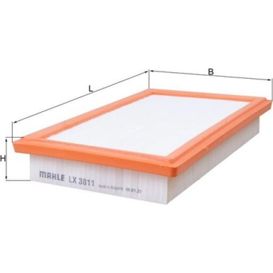 MAHLE Luftfilter | LX 3811