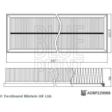 BLUE PRINT Luftfilter ADBP220068