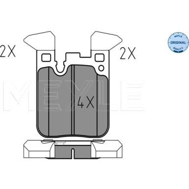 Bremsbelagsatz Bmw T. 1 F20/21 10-/3 F30-80 11-/4 F32 13 | 252502916