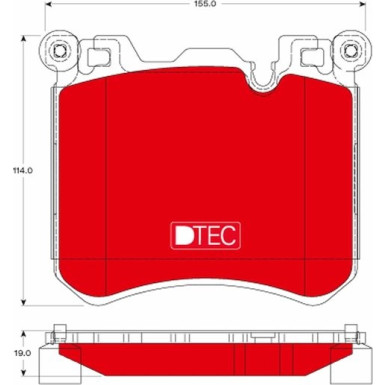 Bremsklötze VA DTEC | BMW X5 M,X6 M 09 | GDB1826DTE