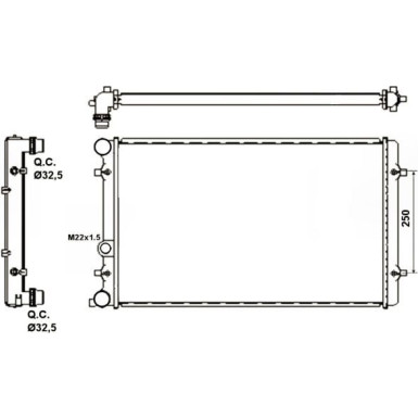 Kühler, Motorkühlung | 509529A