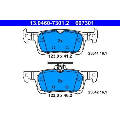 Bremsbelagsatz Peugeot T. 308 1.2-2.0 13 | 13.0460-7301.2