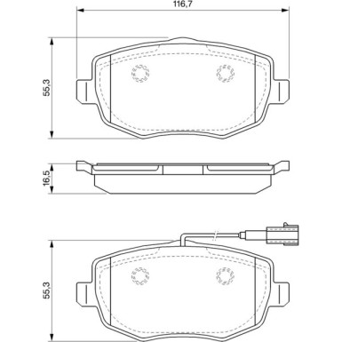 Bremsklötze | LANCIA Ypsilon | 0 986 494 075