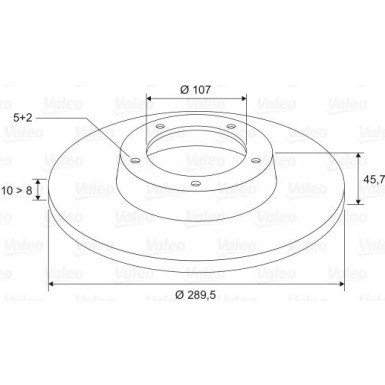 VALEO Bremsscheibe 186504