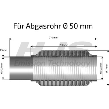 Flexrohr, Abgasanlage | Flexrohrverbinder | 83 00 8461 Flexrohr, Abgasanlage | Flexrohrverbinder | 83 00 8461