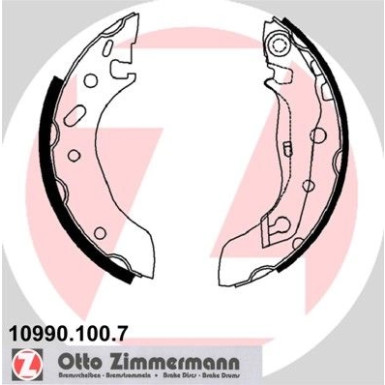 ZIMMERMANN Bremsbacken | 10990.100.7
