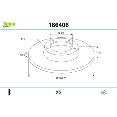 VALEO Bremsscheibe VALEO Bremsscheibe