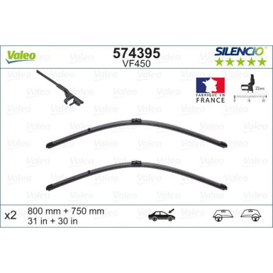 574395 Wischblatt SILENCIO FLAT BLADE SET