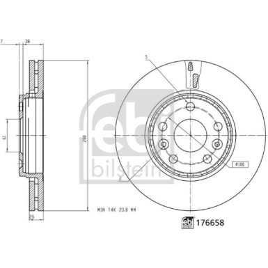 FEBI BILSTEIN Bremsscheibe | 176658