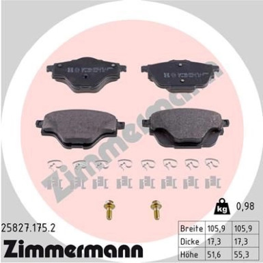 ZIMMERMANN Bremsbeläge ZIMMERMANN Bremsbeläge
