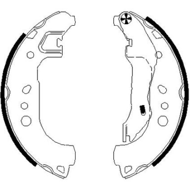 91080100 Bremsbackensatz 91080100 Bremsbackensatz