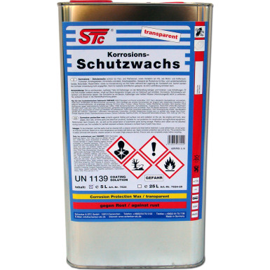 STC Korrosionsschutz Wachs 3600 transparent Kanister 5 L | 7624 STC Korrosionsschutz Wachs 3600 transparent Kanister 5 L | 7624