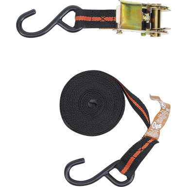 BGS Knarren-Spannband | mit 2 schweren Haken | 5 m x 24 mm | 3553