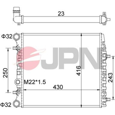 JPN Kühler, Motorkühlung 60C9057-JPN