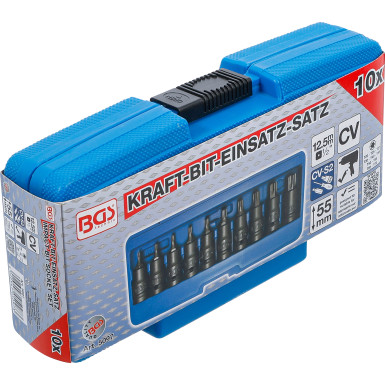 BGS Kraft-Bit-Einsatz-Satz | Antrieb Innenvierkant 12,5 mm (1/2"""") | T-Profil (für Torx) T20 - T70 | 10-tlg | 5097
