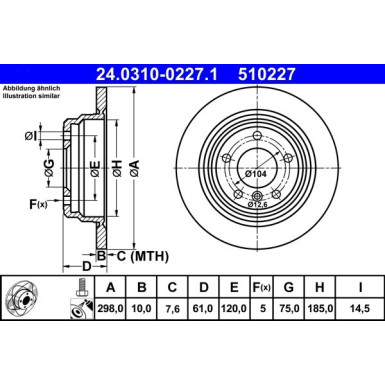 Bremsscheibe Bmw T. 5 2.0-2.5 Td 95-03 Power Disc | 24.0310-0227.1