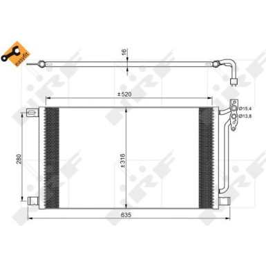 Kondensator, Klimaanlage EASY FIT NRF35748