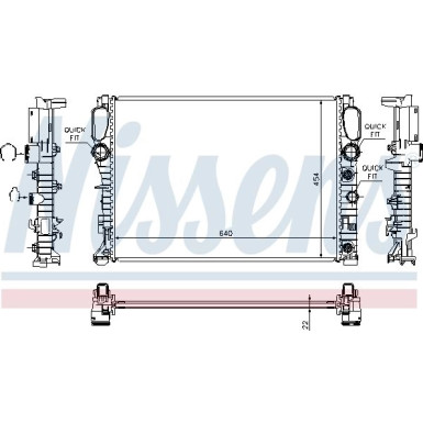 Wasserkühler PKW | MERCEDES W211 200/220 CDI | 62792A