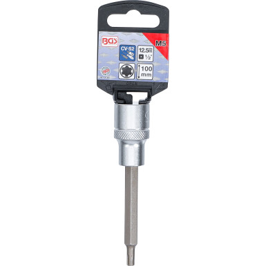 BGS Bit-Einsatz | Länge 100 mm | Antrieb Innenvierkant 12,5 mm (1/2"""") | Keil-Profil (für RIBE) M5 | 4160