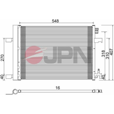 JPN Kondensator, Klimaanlage 60C9119-JPN JPN Kondensator, Klimaanlage 60C9119-JPN