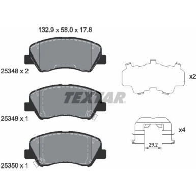 Bremsbelagsatz Kia P. Rio 11-/Accent 10 | 2534801