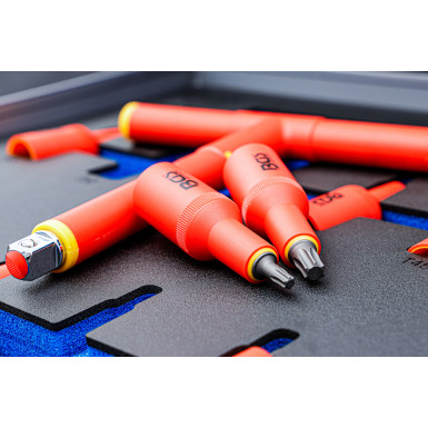 BGS Werkstattwageneinlage 2/3: VDE-Bit-Einsatz-Satz | Antrieb Innenvierkant 12,5 mm (1/2"""") | T-Profil (für Torx) T20 - T55 | 10-tlg | 70217