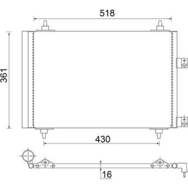Kondensator, Klimaanlage BEHR AC 314 000S