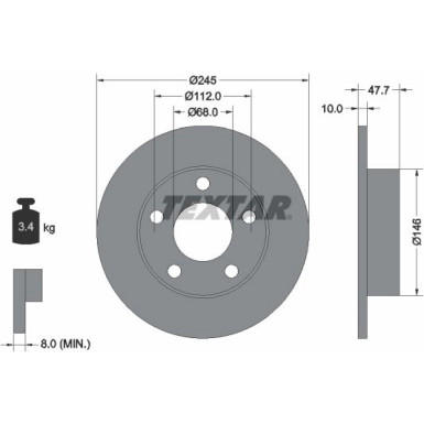 Bremsscheibe Vw T. A4/Passat PRO 92088503