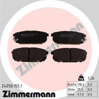ZIMMERMANN Bremsbeläge ZIMMERMANN Bremsbeläge