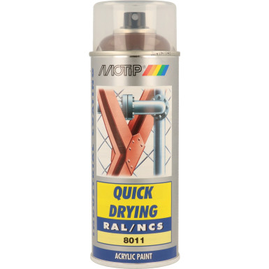 MoTip hochglänzender Acryllack nussbraun 400ml | 7113