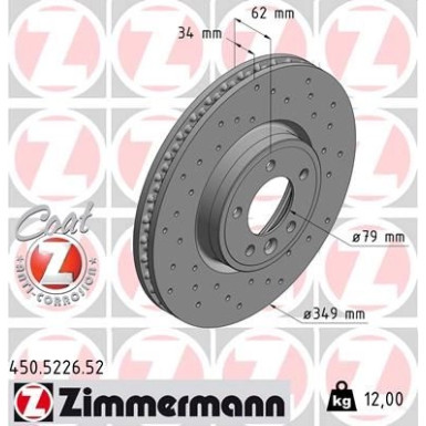 Bremsscheibe VA Sport LAND ROVER Discovery 12 SPORT Z 450.5226.52