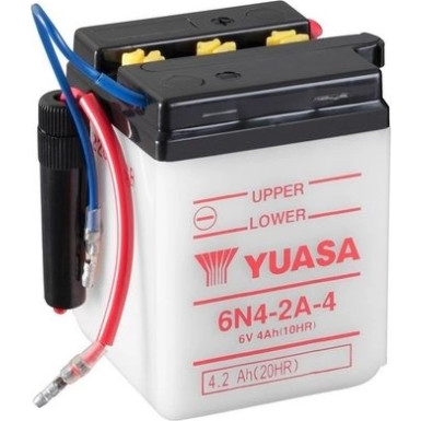Yuasa Motorradbatterie TROCKEN | Offen ohne Säure | 6N4-2A-4