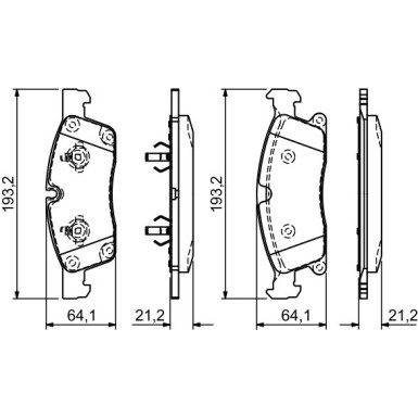 Bremsklötze | MERCEDES | 0 986 494 672